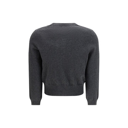 Cardigan by Isabel Marant Étoile for women in wool cotton gray & toile showcases a luxurious silhouette, meticulously detailed with a sophisticated crew neckline and for a refined finish.