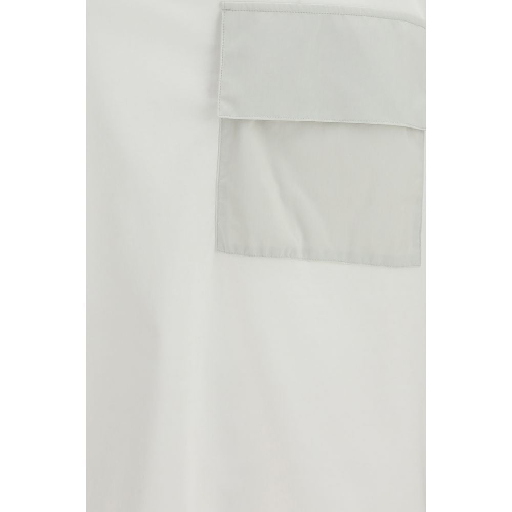 T-Shirt by LAMINAR for men in cotton white showcases a dramatic silhouette, elegantly detailed with a dramatic and for a truly dramatic finish.