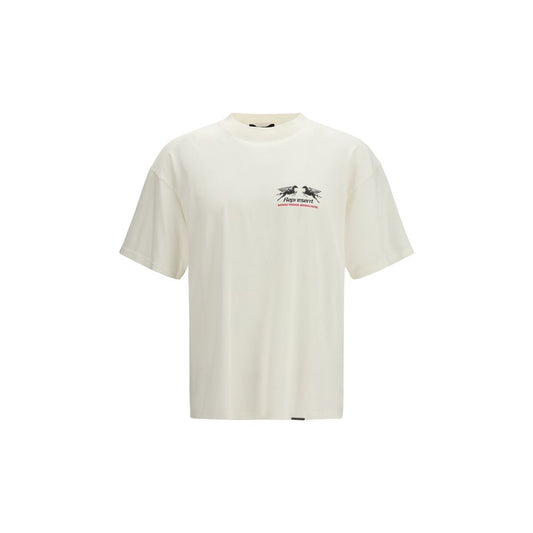 T-Shirt by Represent for men in cotton cream, white & print showcases a fashionable silhouette, elegantly detailed with a fashionable short-sleeve and crew neckline for a sophisticated, high-fashion look.