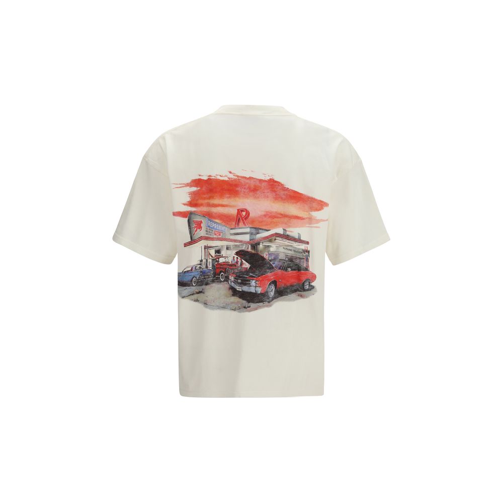 T-Shirt by Represent for men in cotton cream, white & print features an on trend silhouette, perfectly showcasing a on trend and crew neckline for an elevated aesthetic.