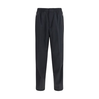 Casual Pants by LAMINAR for men in wool & polyester black features a refined silhouette with a refined straight & regular-fit, defined by a and a refined long for a refined finish.