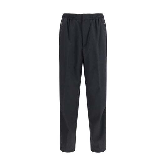 Casual Pants by LAMINAR for men in wool & polyester black features a refined silhouette with a refined straight & regular-fit, defined by a and a refined long for a refined finish.