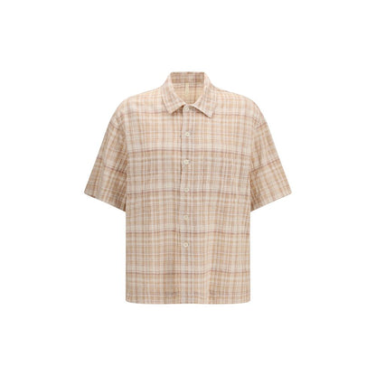 Shirt by Sunflower for men in stretch cotton orange, patterned & checked showcases a sublime silhouette, artfully detailed with a sublime and for a sophisticated, sublime finish.