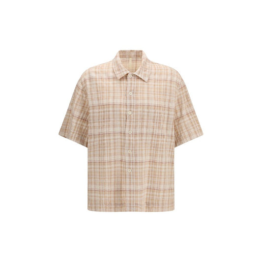 Shirt by Sunflower for men in stretch cotton orange, patterned & checked showcases a sublime silhouette, artfully detailed with a sublime and for a sophisticated, sublime finish.