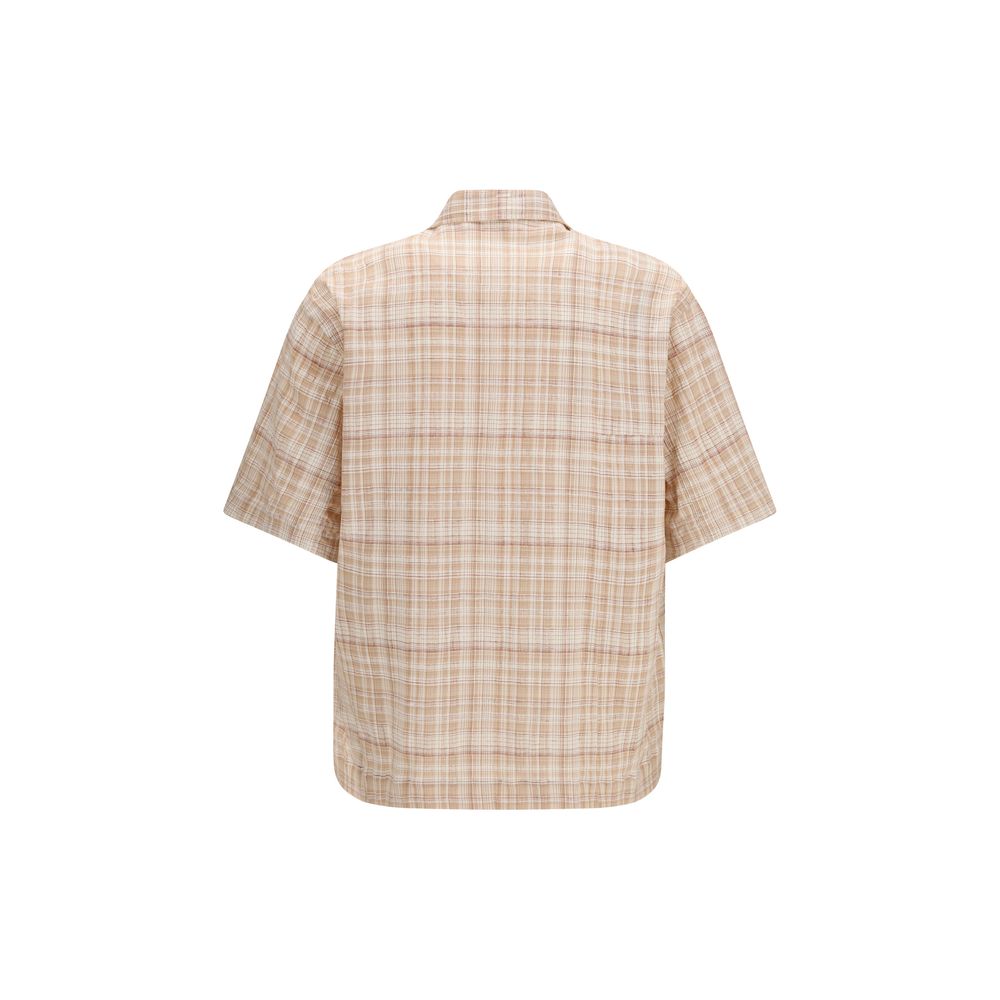 Shirt by Sunflower for men in stretch cotton orange, patterned & checked presents a discerning silhouette, showcasing a sophisticated and for a truly discerning finish.