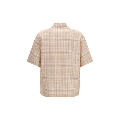 Shirt by Sunflower for men in stretch cotton orange, patterned & checked presents a discerning silhouette, showcasing a sophisticated and for a truly discerning finish.