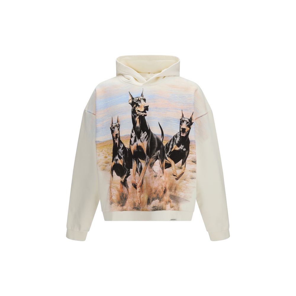 Sweatshirt Hoodie by Represent for men in cotton white & print features a authentic silhouette, showcasing a sophisticated hooded neckline and authentic detail for a refined finish.