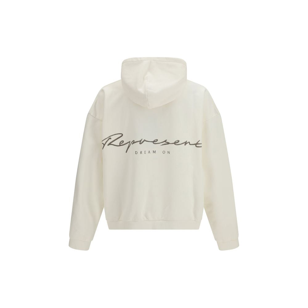 Sweatshirt Hoodie by Represent for men in cotton white & print features an luminous silhouette, showcasing a sophisticated hooded neckline and for a truly luminous look.