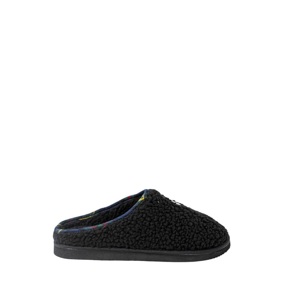 Ralph Lauren Women's Cotton & Faux Fur Slippers - Black