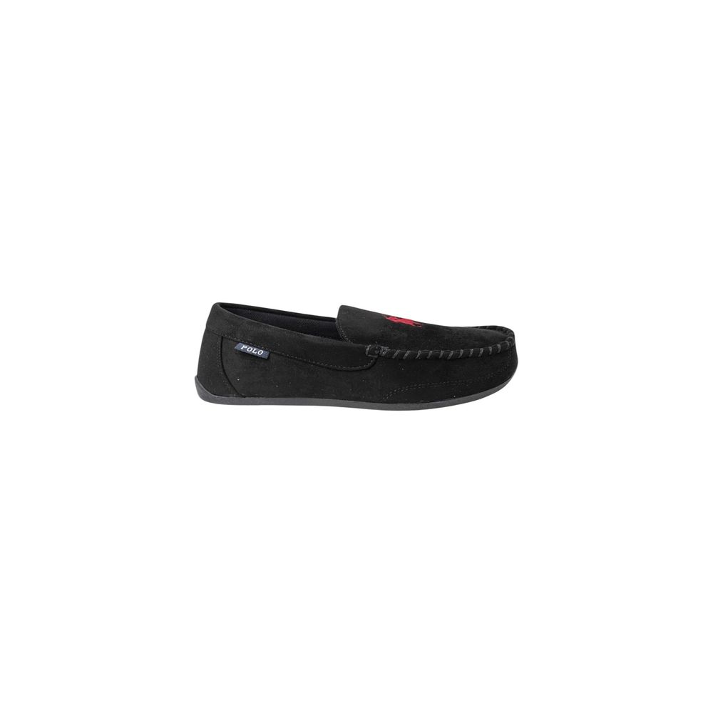Slippers by Ralph Lauren for men in suede leather & faux fur black features an effortless chic silhouette from the Men's Suede Leather & Faux Fur Slippers collection, showcasing a and effortless chic .