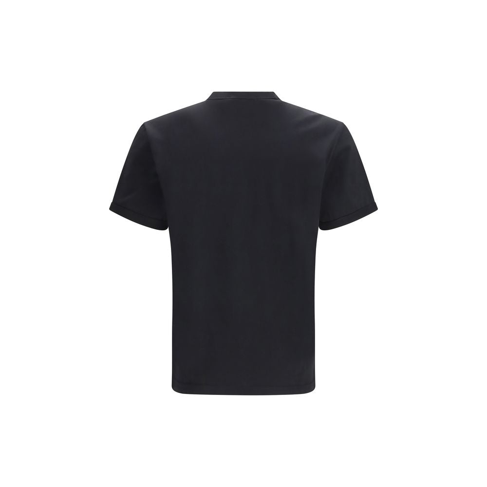 T-Shirt by Dolce & Gabbana for men in cotton black showcases a fashionable silhouette, elegantly detailed with a fashionable and crew neckline for a sophisticated, high-fashion look.
