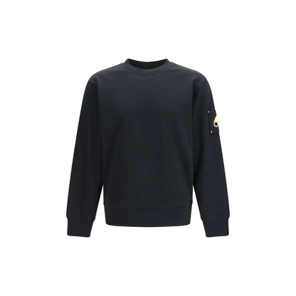 Sweatshirt by Moose Knuckles for men in cotton terry cloth black & gold showcases a slouchy chic silhouette, artfully detailed with a slouchy chic crew neckline and for a slouchy chic finish.