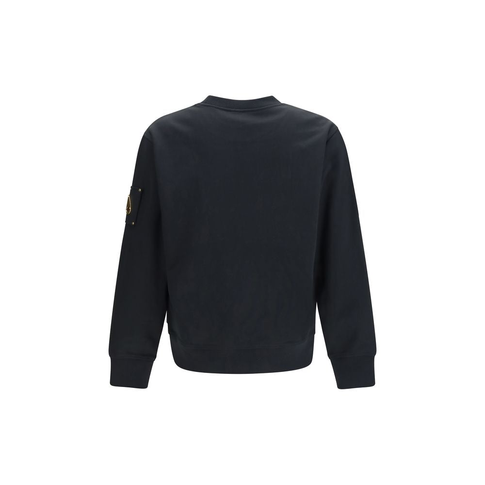 Sweatshirt by Moose Knuckles for men in cotton terry cloth black & gold features an magnificent silhouette, showcasing a sophisticated crew neckline and detail for a truly magnificent finish.