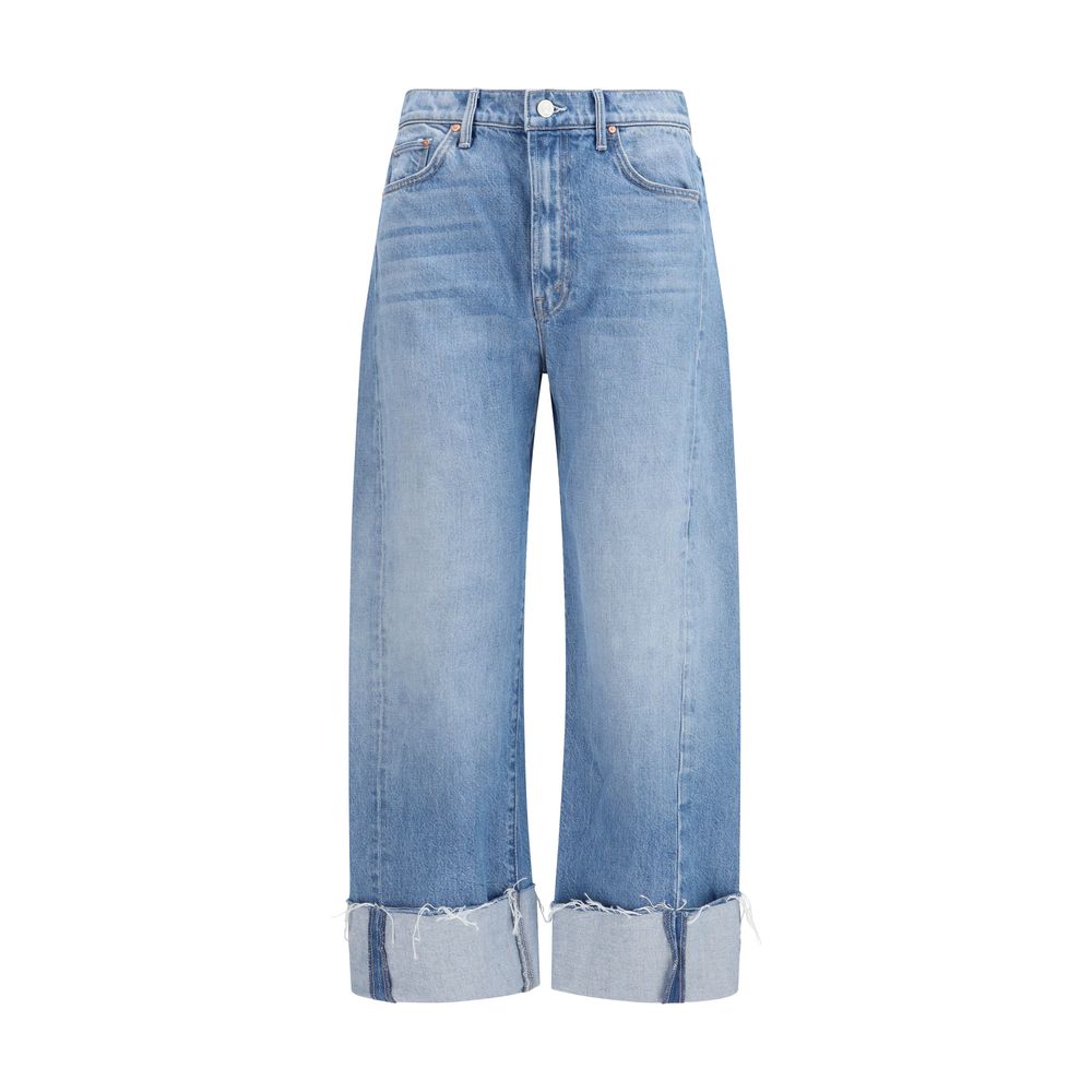 Jeans by Mother Denim for women in denim cotton blue features an refined tailoring silhouette, showcasing a premium relaxed-fit, regular-fit & cropped with a and cropped cut for a refined tailoring look.