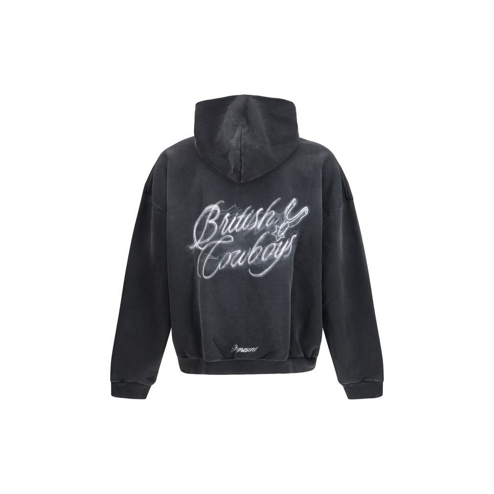 Sweatshirt Hoodie by Represent for men in cotton gray & print features a edgy silhouette, detailed with a edgy hooded neckline and for a refined finish.