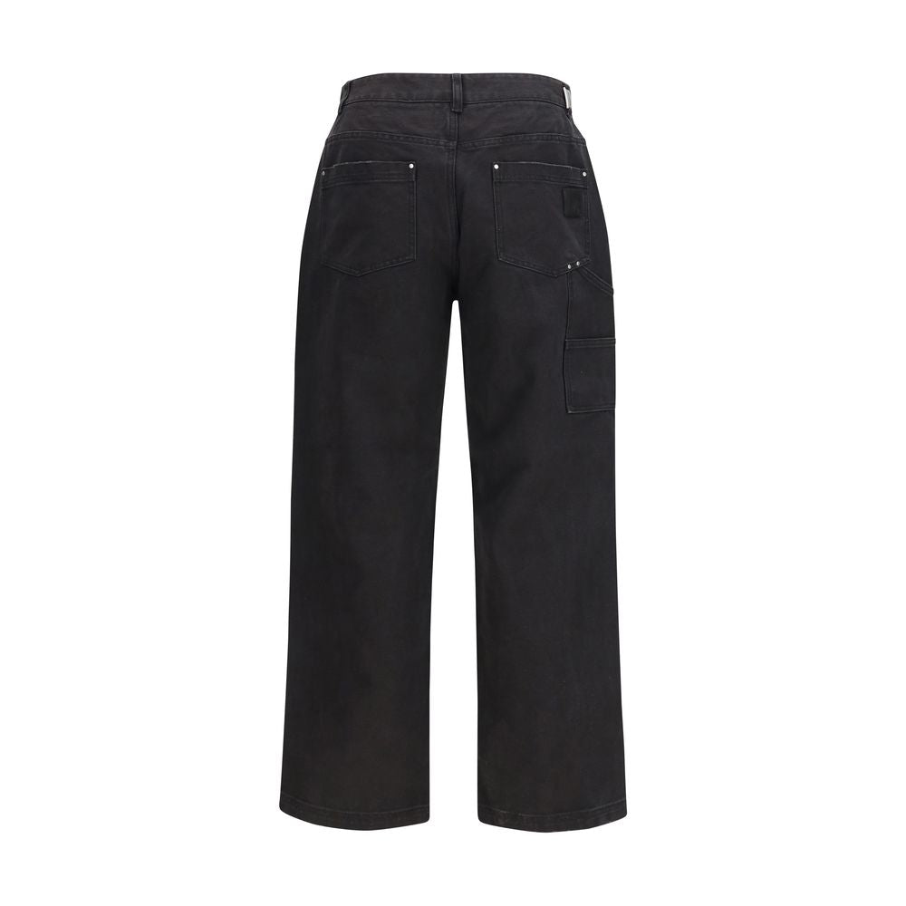 Casual Pants by Represent for men in cotton black features an refined tailoring silhouette, showcasing a premium relaxed-fit & regular-fit with a and long cut for a refined tailoring look.