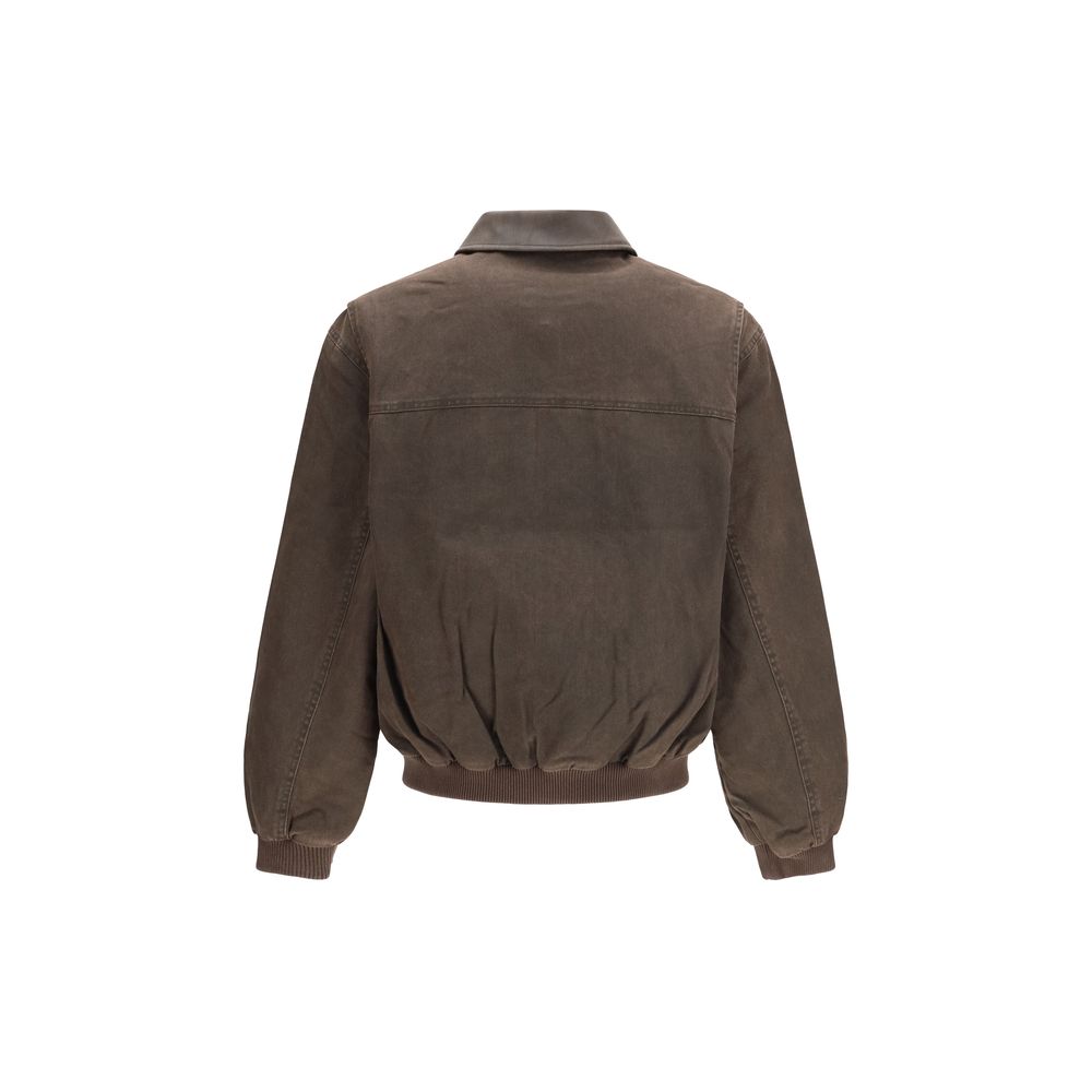 Bomber Jacket by Represent for men in cotton brown features an on trend silhouette, showcasing refined pockets and a sophisticated for a truly on trend finish.