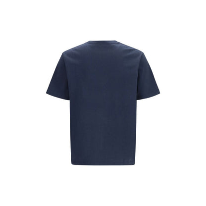 T-Shirt by Maison Kitsuné for men in organic cotton blue, gray & signature showcases a dramatic silhouette, elegantly detailed with a dramatic crew neckline and for a truly dramatic finish.