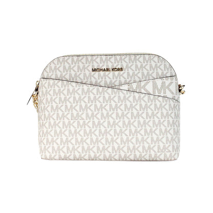 Michael Kors Jet Set Travel PVC Leather & Canvas Crossbody Handbag - Gold Patterned Signature