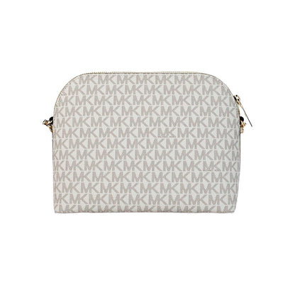 Michael Kors Jet Set Travel PVC Leather & Canvas Crossbody Handbag - Gold Patterned Signature