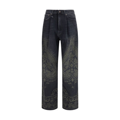 Jeans by R13 for women in denim cotton black features an refined tailoring silhouette, showcasing a premium regular-fit & wide with a and long cut for a refined tailoring look.