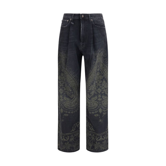 Jeans by R13 for women in denim cotton black features an refined tailoring silhouette, showcasing a premium regular-fit & wide with a and long cut for a refined tailoring look.