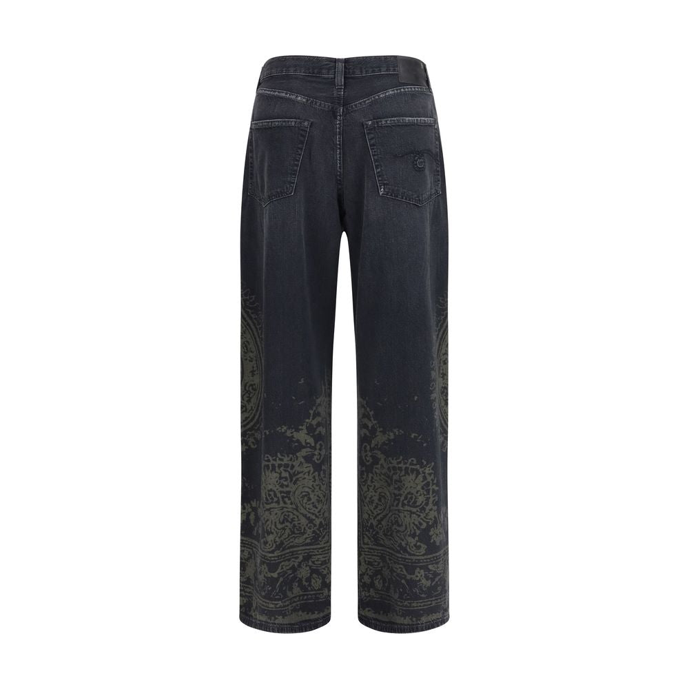 Jeans by R13 for women in denim cotton black presents a tailored silhouette, showcasing a tailored regular-fit & wide and long cut with a refined for a truly tailored aesthetic.