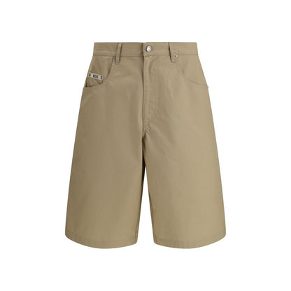 Cargo Shorts by Moschino for men in cotton beige features an contemporary silhouette, showcasing a contemporary oversized and long short with a for a premium, utilitarian-inspired look.