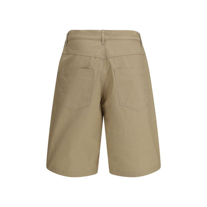 Cargo Shorts by Moschino for men in cotton beige features an polished silhouette, showcasing a polished oversized with a long short and for a refined finish.