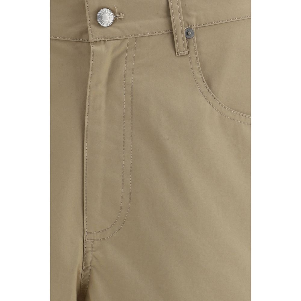 Cargo Shorts by Moschino for men in cotton beige, featuring a summer chic oversized design with a summer chic long short and .