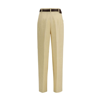 Casual Pants by Max Mara for women in linen beige & natural features an sophisticated and regular-fit with a precise long, creating a sophisticated and sophisticated silhouette.