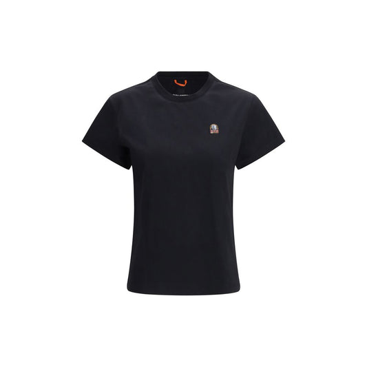 T-Shirt by Parajumpers for women in cotton black showcases a unassuming silhouette, artfully detailed with a refined crew neckline and unassuming short-sleeve for a sophisticated, contemporary look.