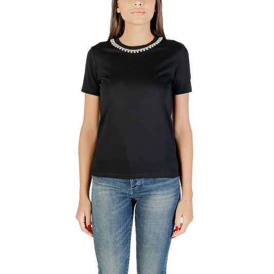 Only Women's Cotton T-Shirt - Black Pearl