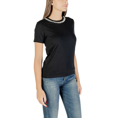 Only Women's Cotton T-Shirt - Black Pearl
