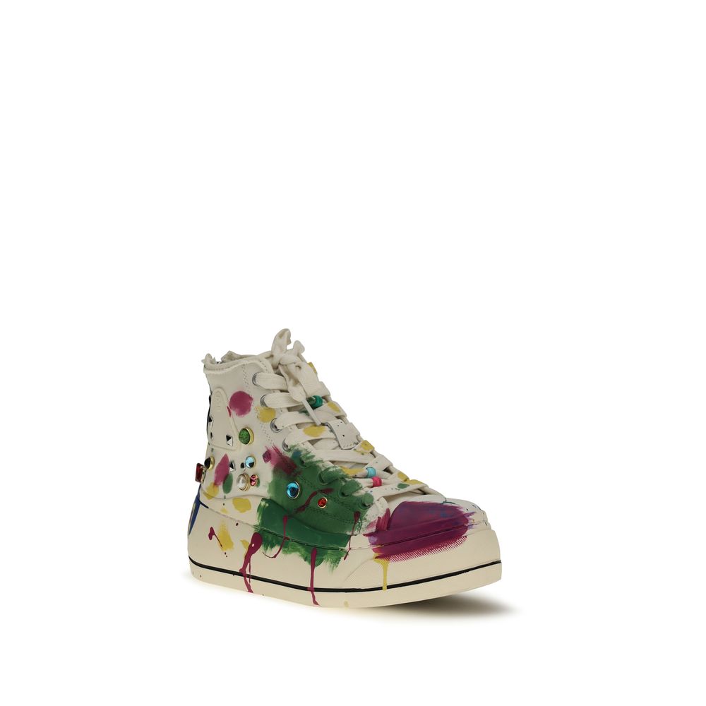 Sneakers by R13 for women in polyurethane cotton multicolor features an timeless silhouette from the 9 To 5 Women's High Top Polyurethane Cotton Sneakers collection, showcasing a signature high-top style with an timeless finish.