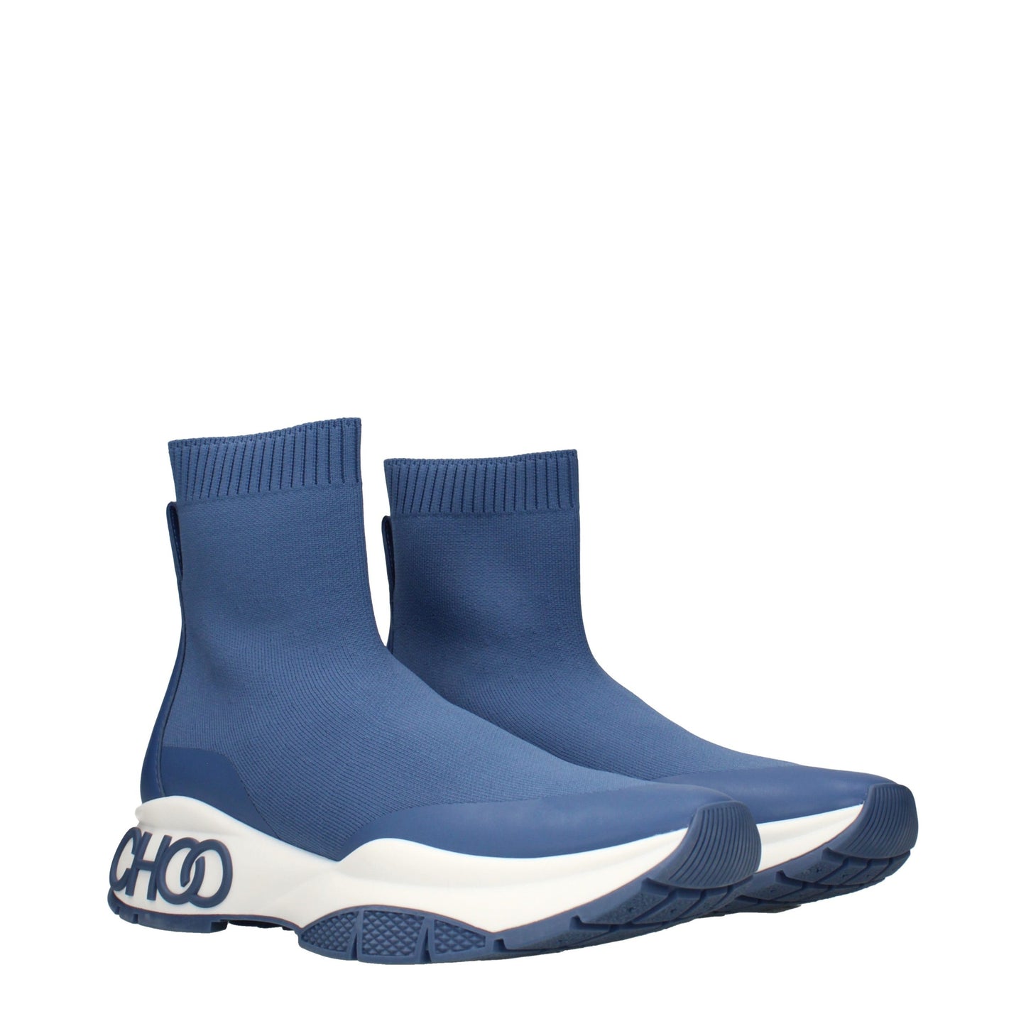 Ankle Boots by Jimmy Choo for men in fabric blue features an high-performance silhouette, showcasing the sophisticated design of the Men's Fabric Ankle Boots with a and a refined .