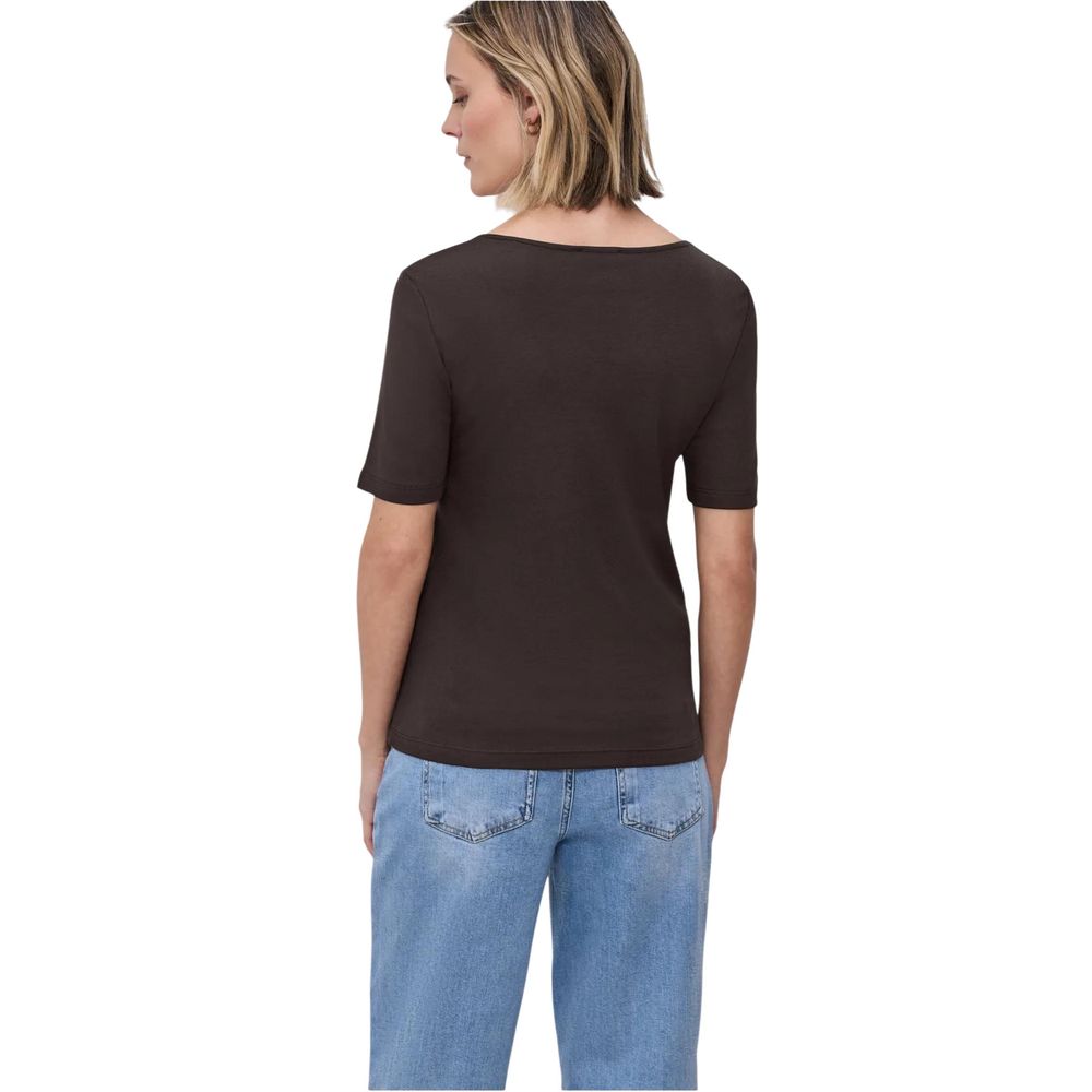 Street One Women's Short-Sleeve; Long-Sleeve Modal & Cotton T-Shirt - Brown