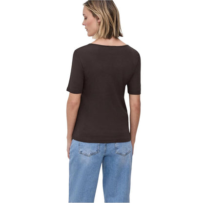 Street One Women's Short-Sleeve; Long-Sleeve Modal & Cotton T-Shirt - Brown