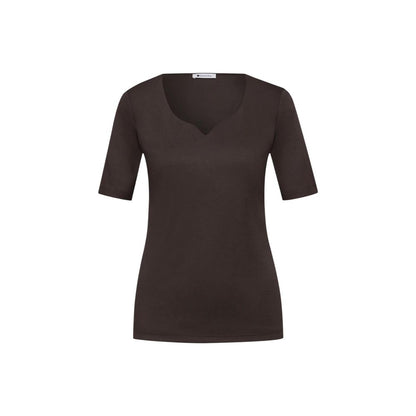 Street One Women's Short-Sleeve; Long-Sleeve Modal & Cotton T-Shirt - Brown