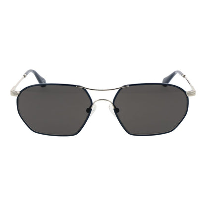 This Sunglasses by Replay for men in metal silver presents a sumptuous silhouette, showcasing a sumptuous full-rim frame design in silver coloured frame and high-performance non-polarized category-3-dark-tint lens.