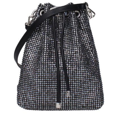 Crossbody Handbag by Jimmy Choo for women in polyester polyurethane python leather black features a versatile chic silhouette, meticulously detailed with a secure , ample , and versatile crossbody-strap & adjustable-strap.