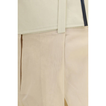 Casual Pants by Max Mara for women in cotton beige features a polished silhouette with a polished regular-fit & wide, reaching a polished long and finished with a polished low rise.