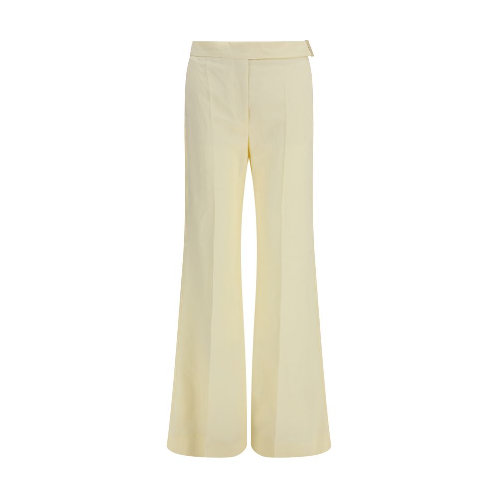 Trousers by Max Mara for women in viscose bicolour features a artisanal silhouette, showcasing a sophisticated flared & regular-fit with a long and for a artisanal finish.