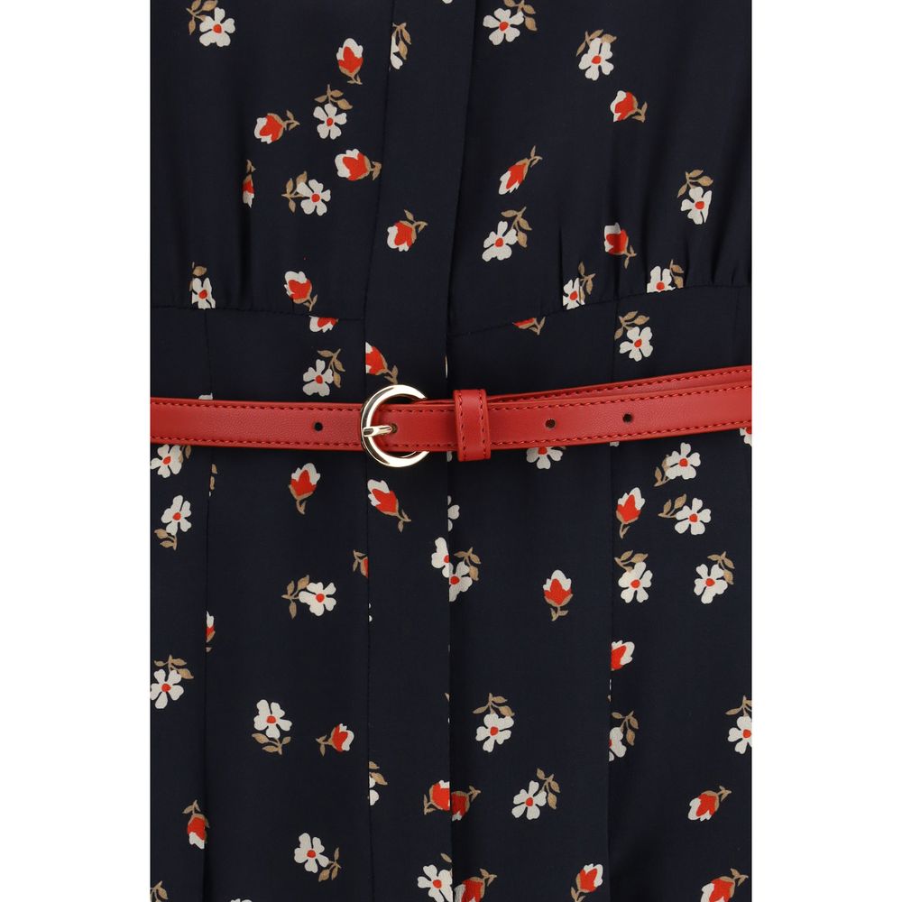 Dress by Max Mara for women in silk blue, patterned, floral & print features an magnificent silhouette, artfully detailed with a magnificent and that flows into an magnificent long.