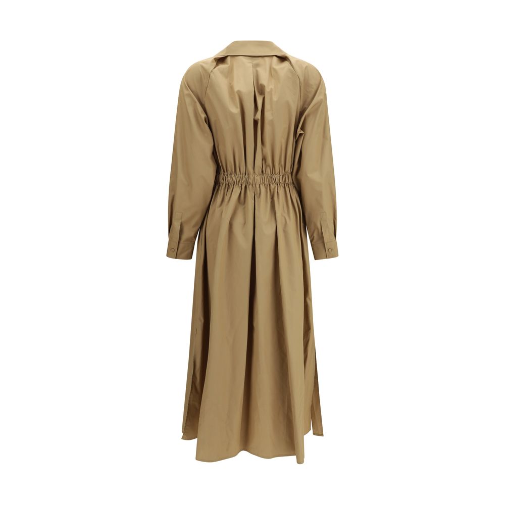 Dress by Max Mara for women in cotton beige features an magnificent silhouette, artfully detailed with a magnificent and that flows into an magnificent midi.