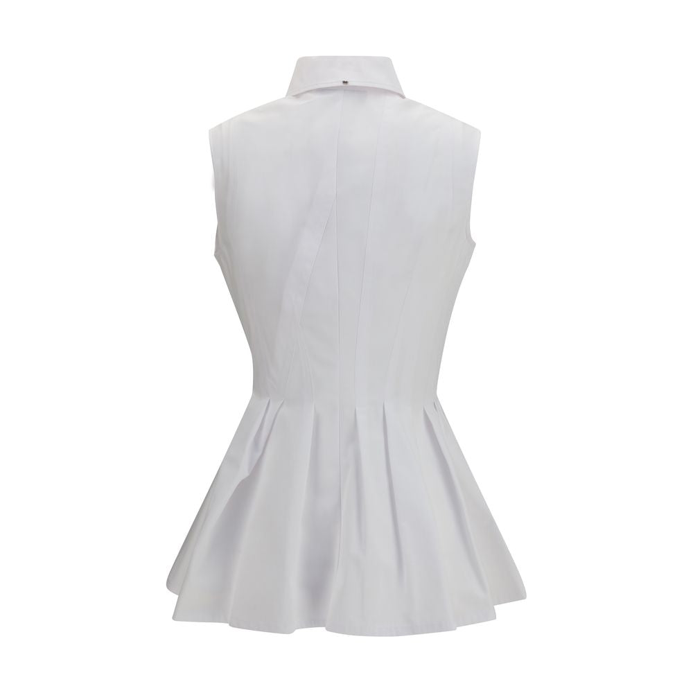Shirt by Max Mara for women in cotton white presents a discerning silhouette, showcasing a sophisticated and for a truly discerning finish.