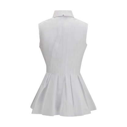 Shirt by Max Mara for women in cotton white presents a discerning silhouette, showcasing a sophisticated and for a truly discerning finish.