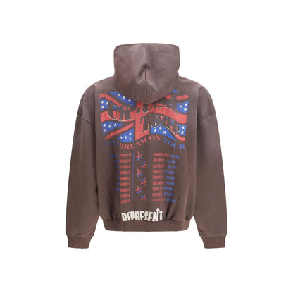 Sweatshirt Hoodie by Represent for men in cotton black features a authentic silhouette, showcasing a sophisticated hooded neckline and authentic detail for a refined finish.