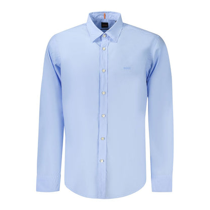 Dress Shirt by Hugo Boss for men in cotton azzurro, featuring a nuanced long-sleeve and nuanced for a sophisticated finish.