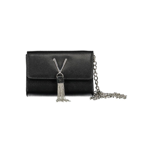 Handbag by Mario Valentino for women in polyurethane black features a exquisite silhouette, showcasing a secure zipper & magnetic and exquisite internal-pockets with versatile handle for a exquisite finish.